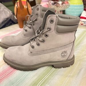 Timberland 6" Premium Waterproof Grey Leather Boot Castlerock Women’s